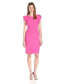 Adrianna Papell Wavy Ottoman Shift Dress at Amazon